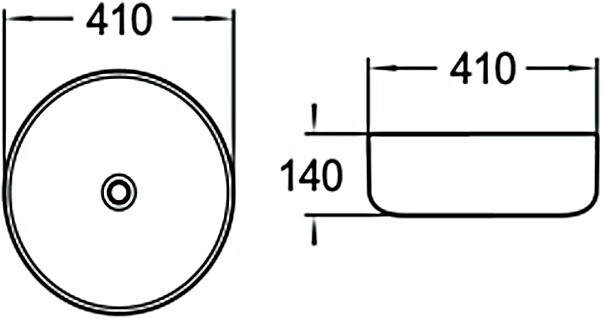 SantiLine SL-1055 раковина накладная 41 см
