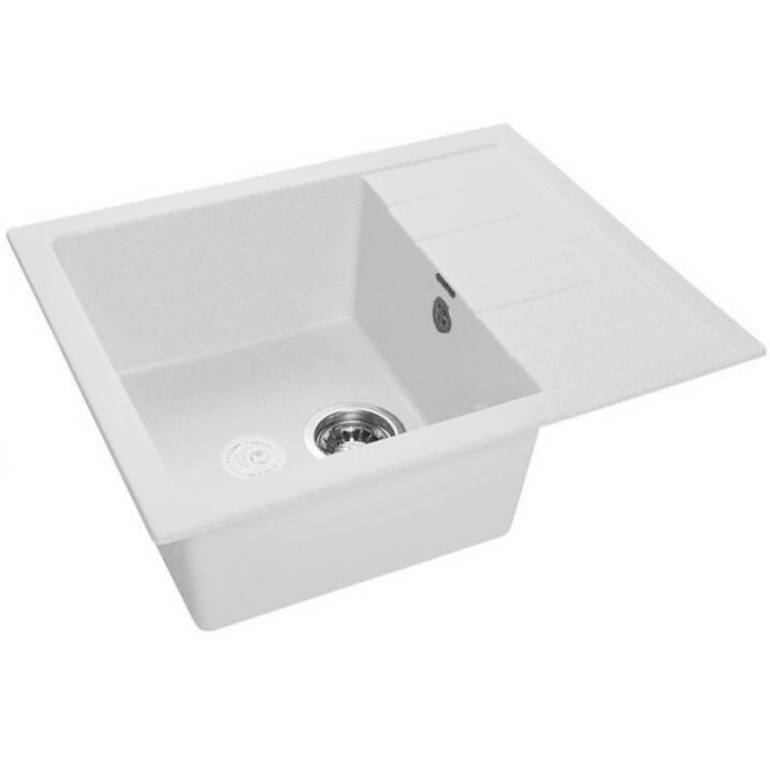 GranFest Quadro GF-Q-650L кухонная мойка белый 65х49.5 см
