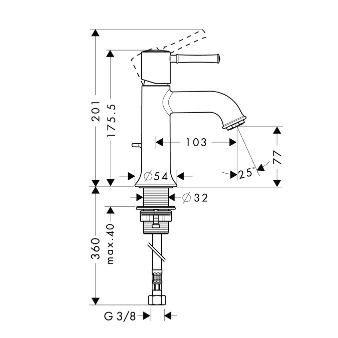 Hansgrohe Talis Classic 14111000 смеситель для раковины хром