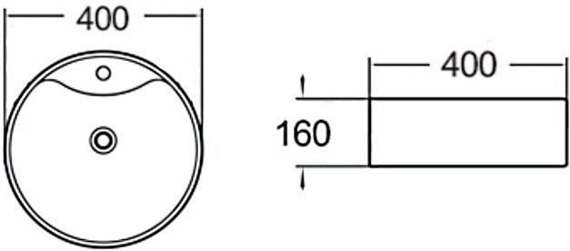 SantiLine SL-1070 раковина накладная 40 см