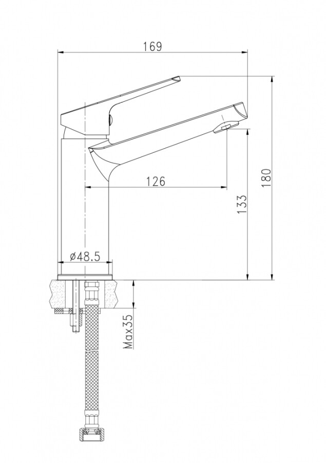 Cersanit Flavis 63037 смеситель для раковины хром