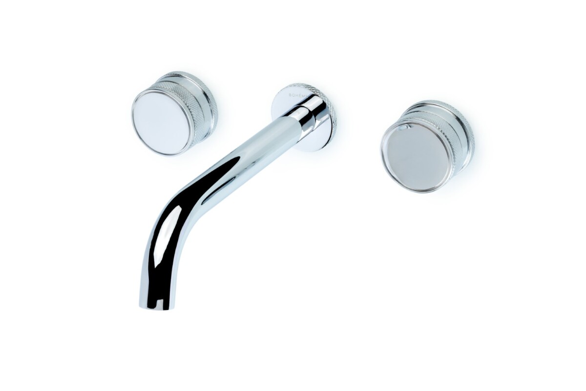 Смеситель для раковины из стены Boheme Prestige Chrome на 3 отв. 152-2-CR-PR