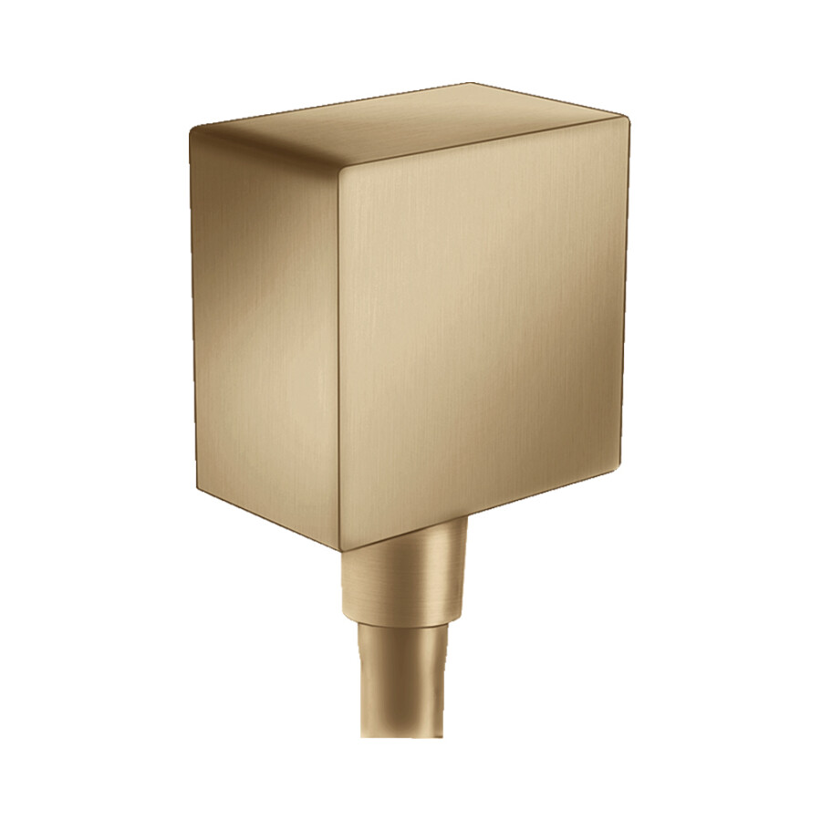 Hansgrohe FixFit Шланговое подсоединение Square с клапаном обратного тока бронза 26455140