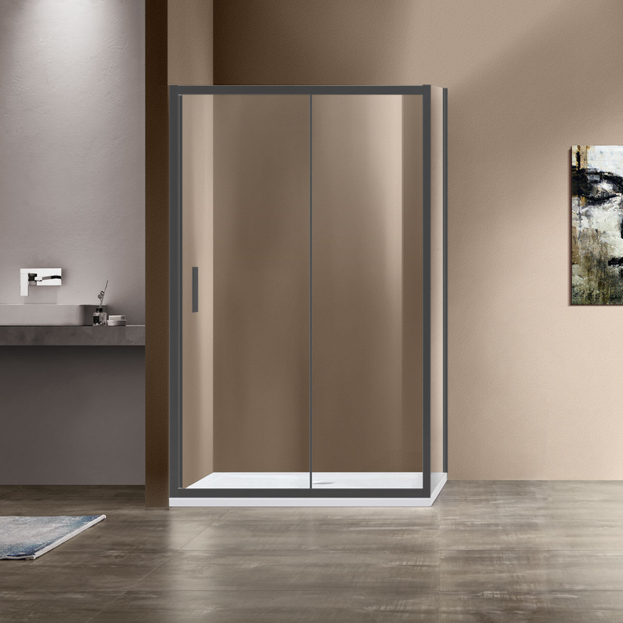 Vincea Garda душевой уголок 150х90 см вороненая сталь VSR-1G9015CLGM