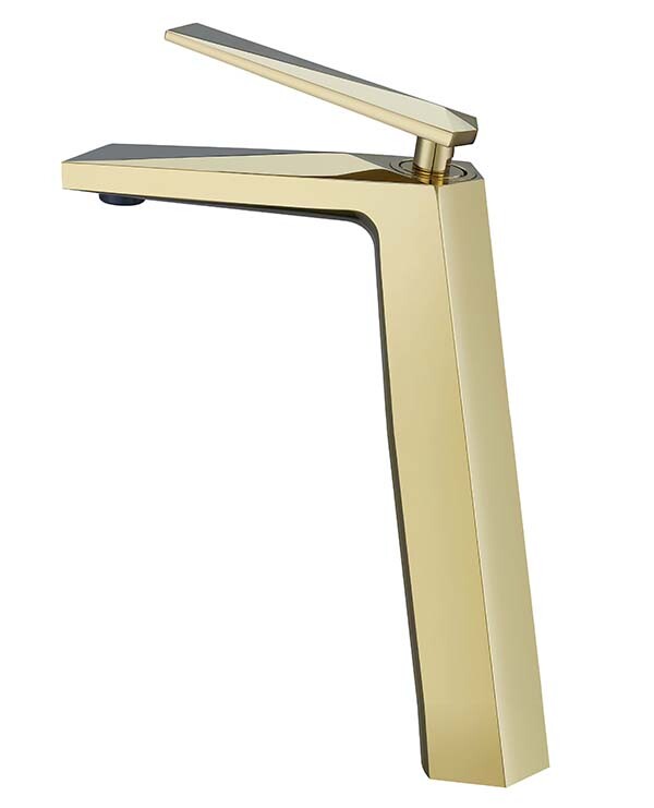 Смеситель для умывальника высокий Boheme Venturo Золото 382