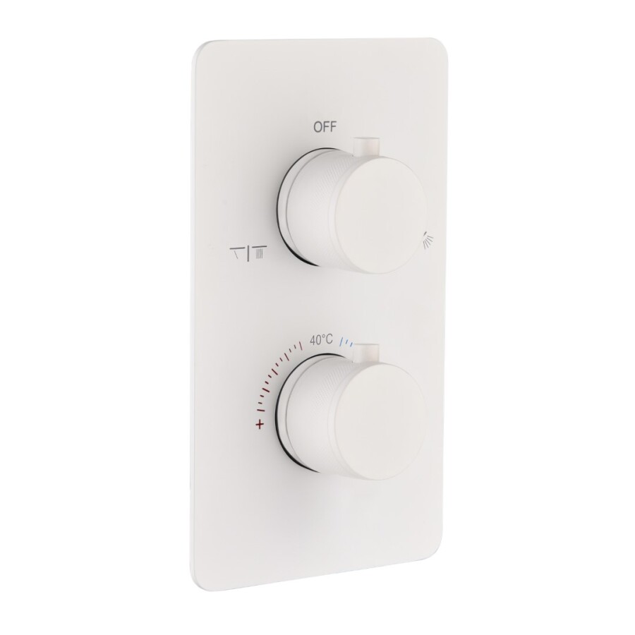 Смеситель встраиваемый с термостатом 2-х проходной Boheme Cell Thermo Matt White 134-2-MW