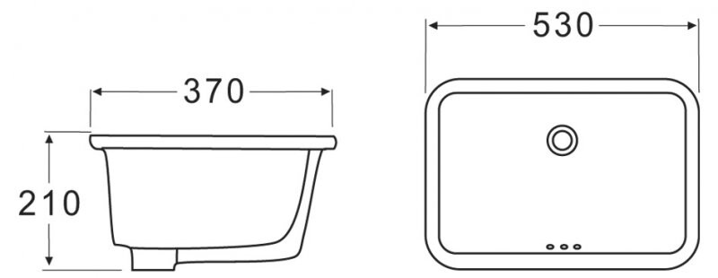 BelBagno BB1006 раковина встраиваемая 53 см белая