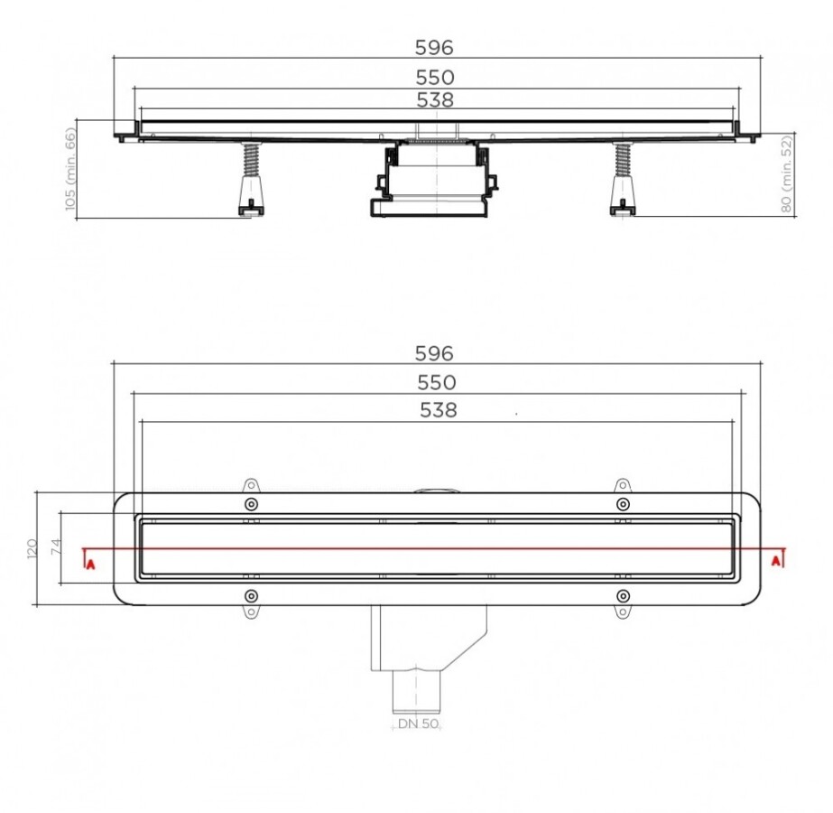 Pestan Betto by Pestan Net Line 550 13702516 Душевой лоток 550 мм