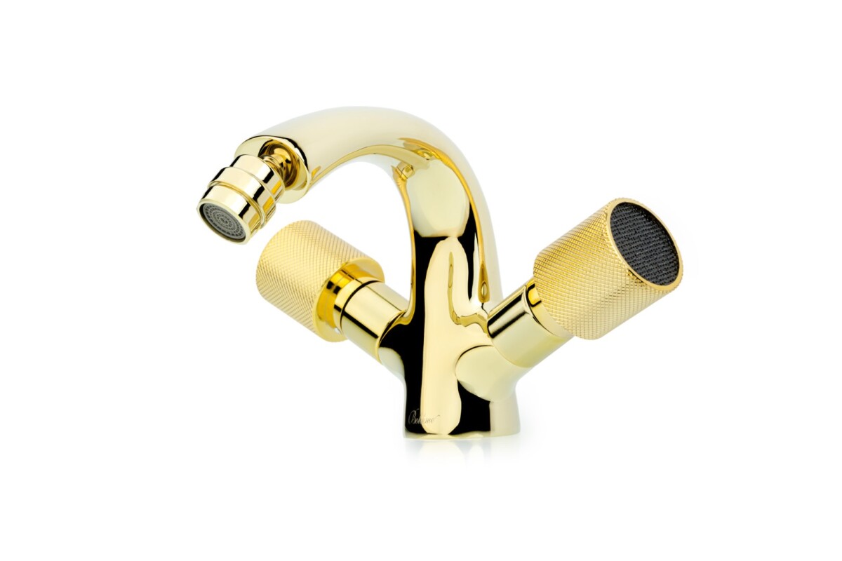 Смеситель для биде Boheme Royal Cristal Золото 296-Royal/CRST black