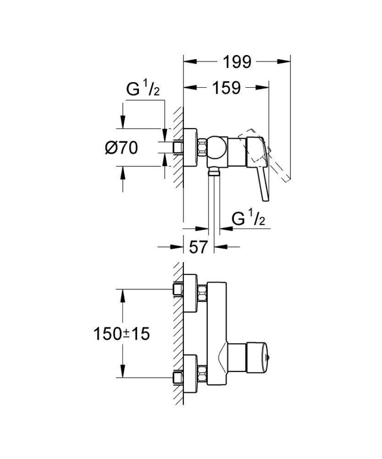 Grohe Concetto 32210001 смеситель для душа