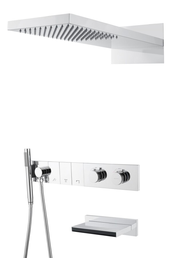 Душевая система трехпозиционная с термостатом и изливом Boheme Zodiac Хром 133-2-CR