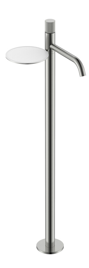 Смеситель для раковины напольный Boheme Stick ручка Linea Nickel Brush 120-NB.3