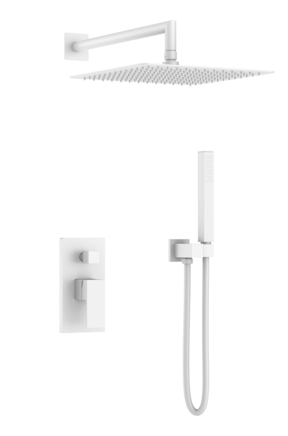 Душевая система без излива Boheme Qubic Matt White 474-3-MW