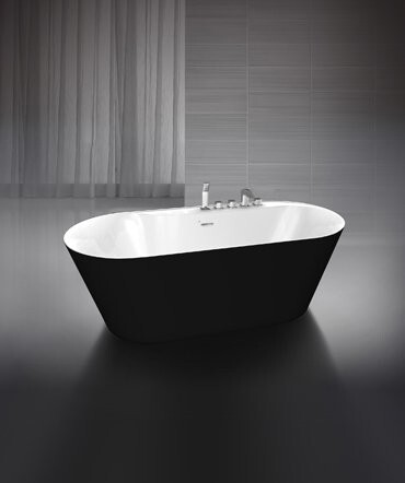 BelBagno BB14-NERO/BIA 178*84 ванна акриловая овальная