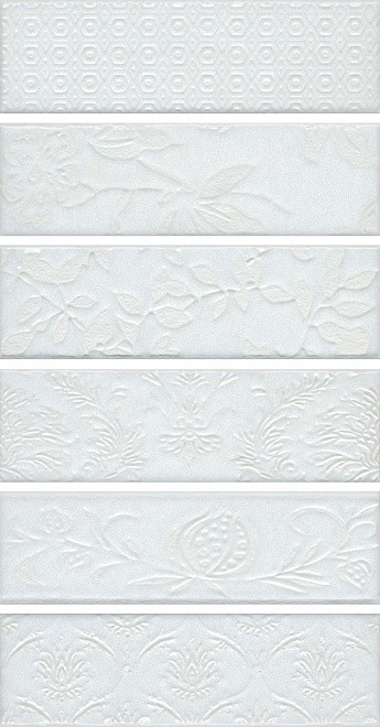 Kerama Marazzi Кампьелло 8х28 см панно настенное из 6 шт белое матовое ADA3336x2926