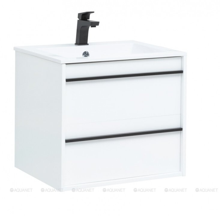 Aquanet Lino 60 тумба под раковину подвесная белый матовый 00253901