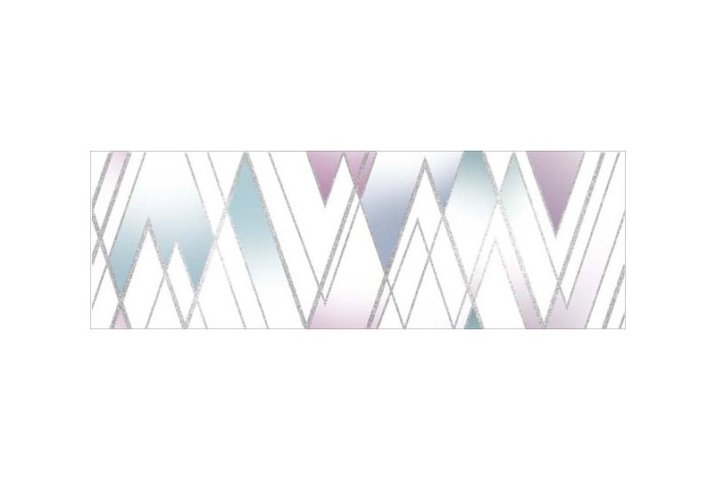 Уралкерамика Айс 20х60 декор настенный бело-цветной