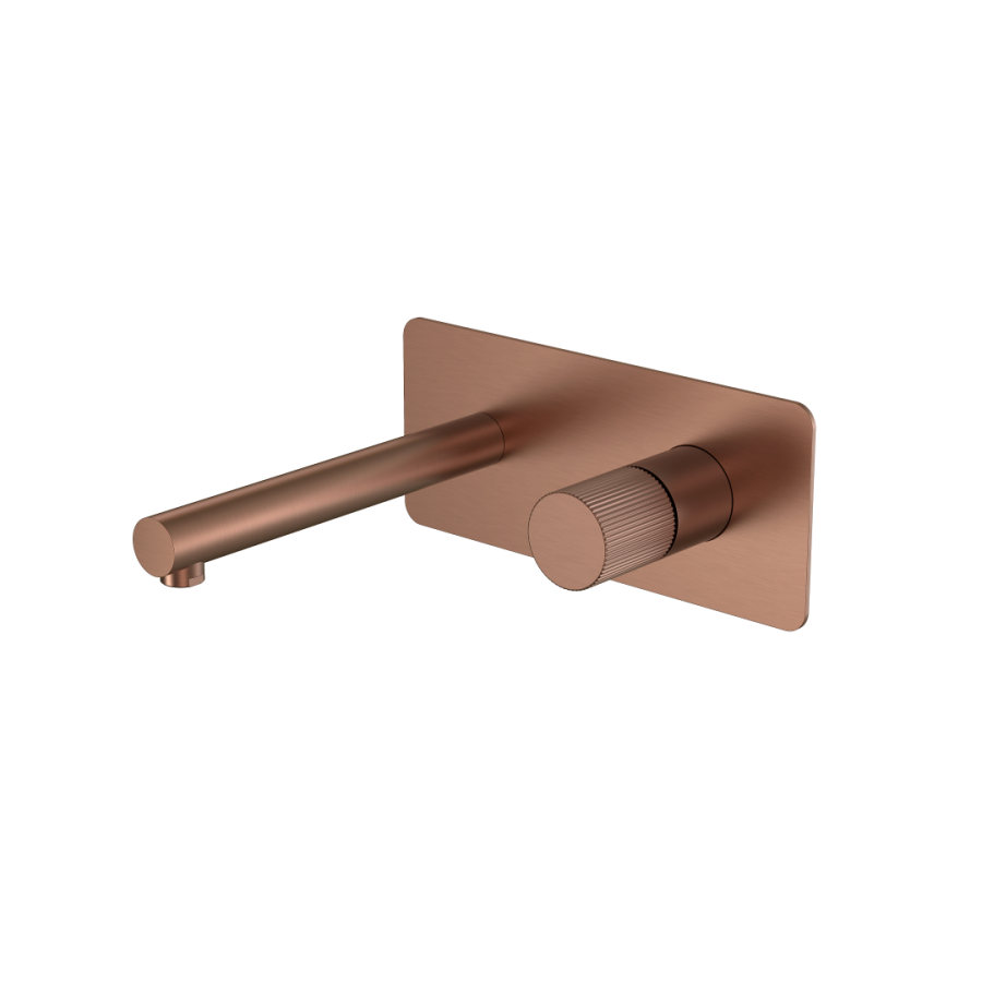 Смеситель для раковины из стены Boheme Stick ручка Linea Brushed Bronze 125-BRB.3
