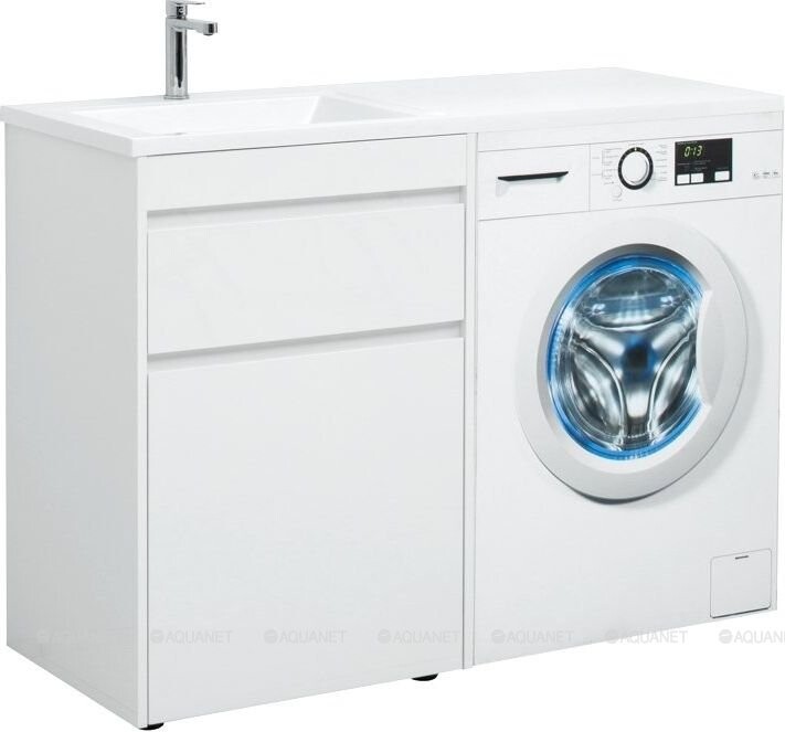 Aquanet Токио 120 L тумба с раковиной напольная белый 00239300