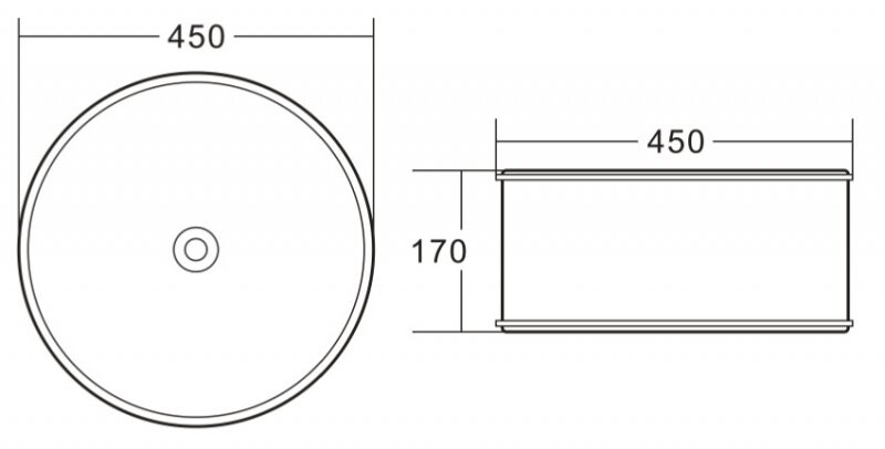 BelBagno BB1383 раковина накладная 45 см белая