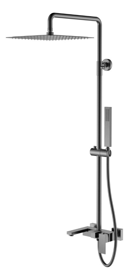 Душевая система с изливом Boheme Qubic Matt Gun Metal 478-GM