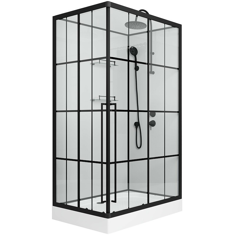 Niagara Standart Душевая кабина 120x80 Правая Тропический душ ST120/80/15QR/KL/BKT