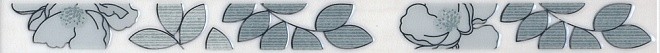 Kerama Marazzi Ньюпорт 40х3 см бордюр настенный зеленый цветы