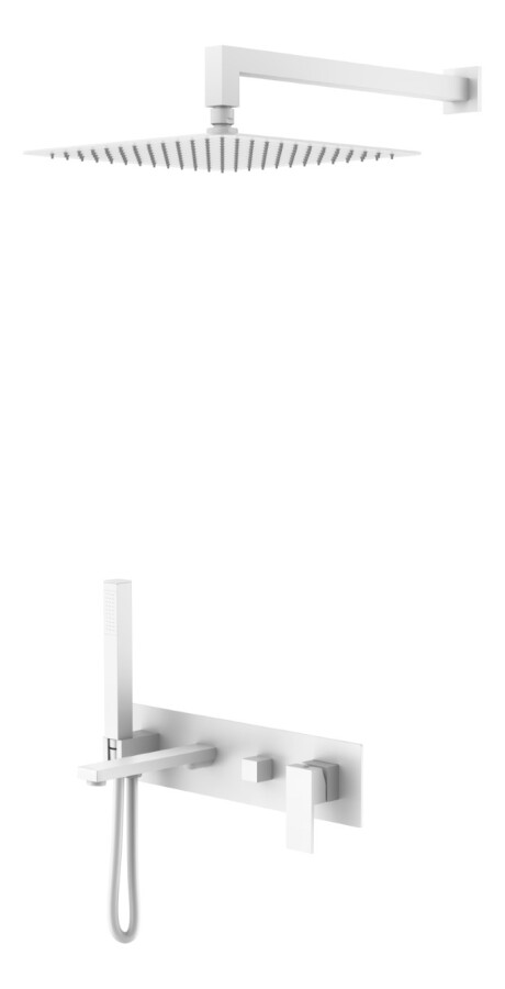 Душевая система с изливом Boheme Qubic Matt White 474-MW