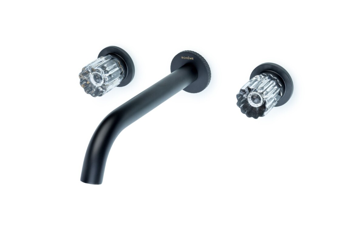 Смеситель для раковины из стены Boheme Elegante Черный матовый 152-2-B-EL