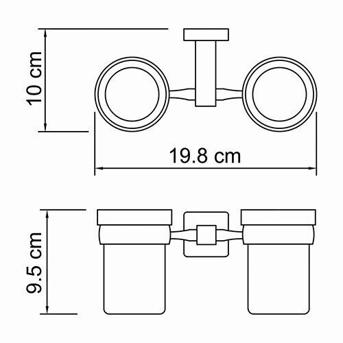 WasserKRAFT Lippe K-6528D стакан для зубных щеток хром