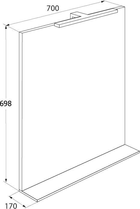 Зеркальное полотно Iddis Custo 70*69,8 CUS70W0i98