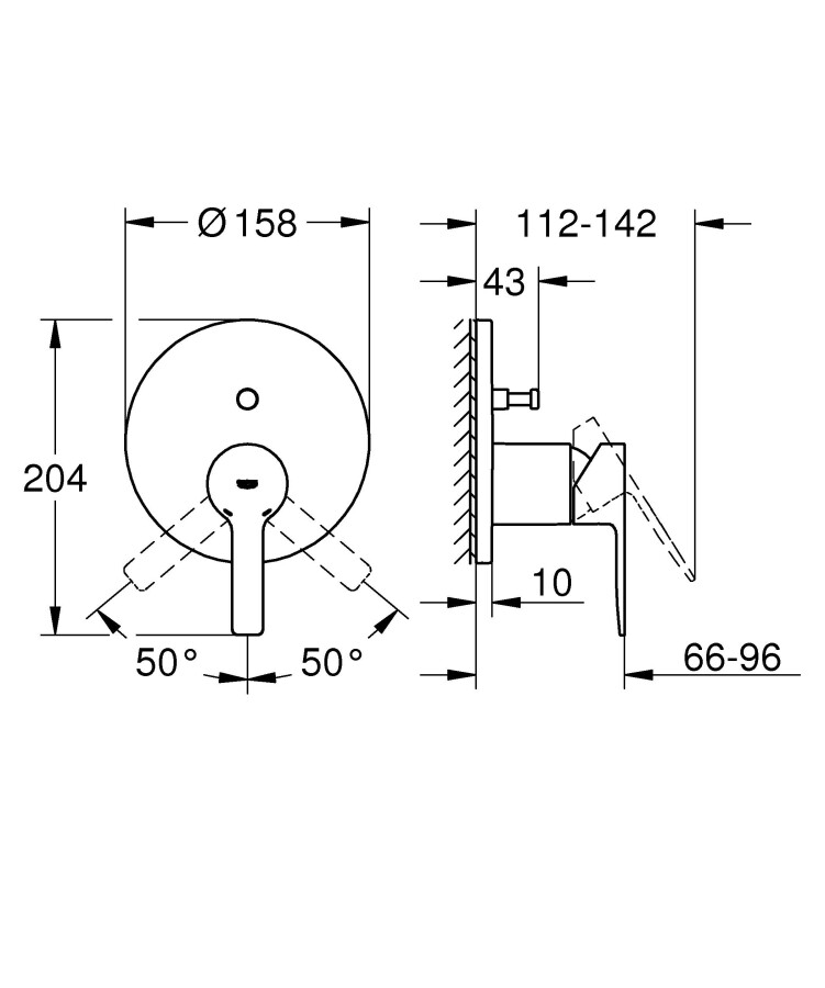 Grohe Lineare New 24064DC1 смеситель скрытого монтажа суперсталь
