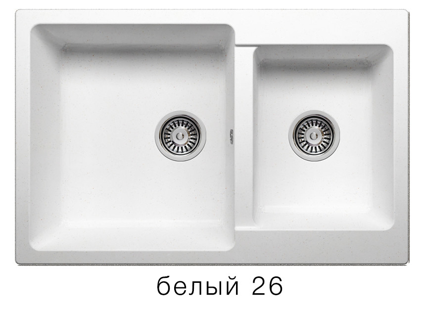 Polygran F 15 кухонная мойка белый 50 х 77 см