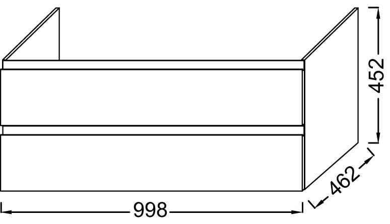 Jacob Delafon Madeleine EB2054-J5 100 см тумба подвесная левая