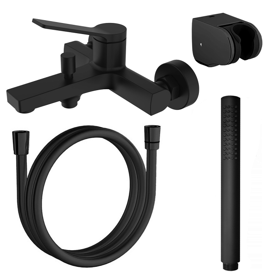 Azario Vise смеситель для ванны черный AZ-VSA238330PA
