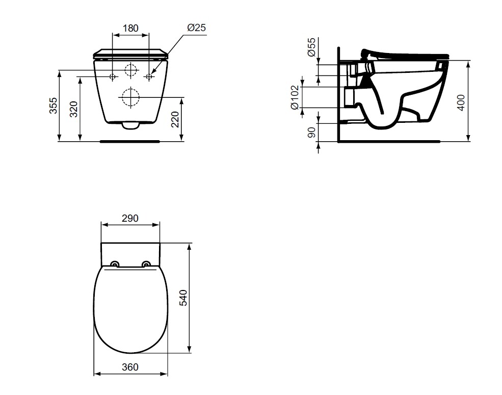 Ideal Standard Connect Aquablade E047901 унитаз подвесной