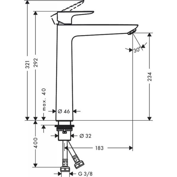 Hansgrohe Talis E 71717700 смеситель для раковины белый