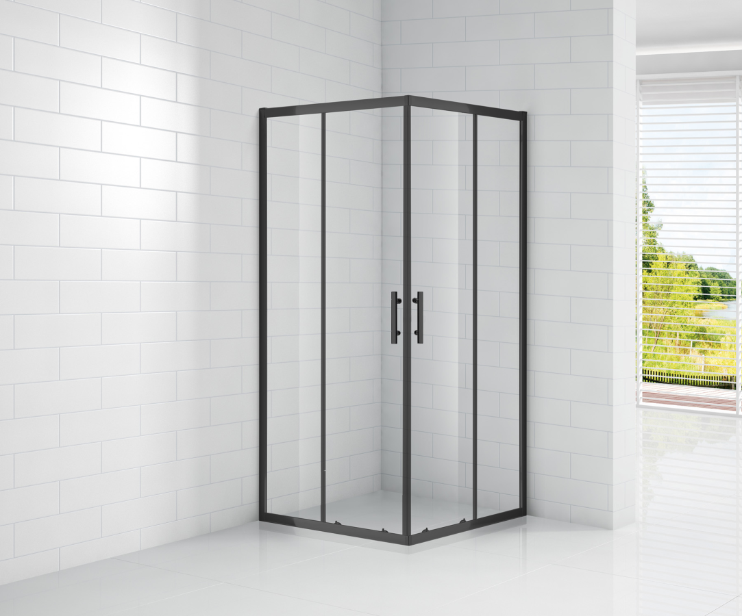 Cezares Eco душевой уголок 100х100 см ECO-O-A-2-100-C-NERO