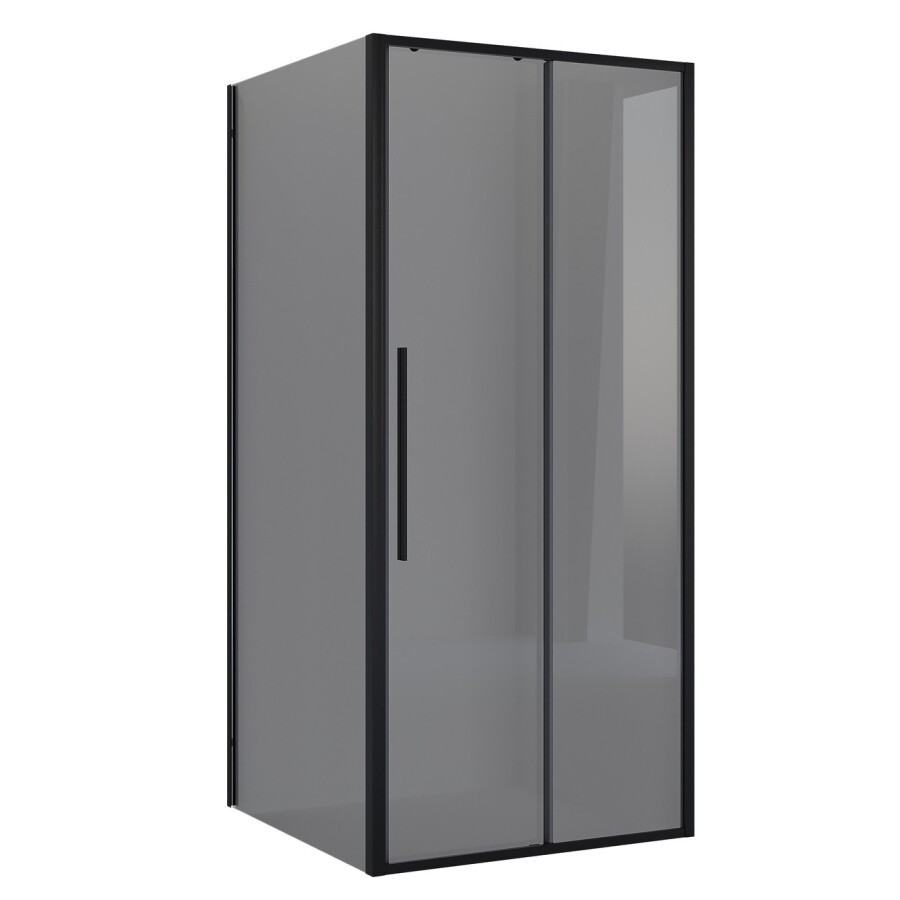 Душевое ограждение Niagara Nova NG-85-10TB-TB100-34 (100х100х195) квадрат,черный матовый,дверь раздвижная,стекло тонированное,2 места