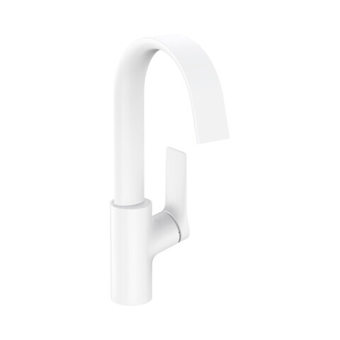 Hansgrohe Vivenis Смеситель для раковины 210 со сливным гарнитуром белый матовый 75030700