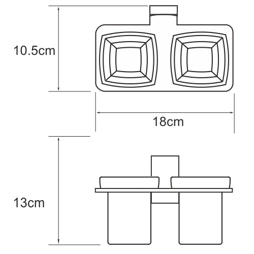 WasserKRAFT Lopau K-6028D стакан для зубных щеток хром