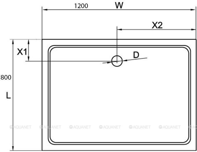 Cezares TRAY-M-AH-120/80-35-W душевой поддон Стеклопластик 120*80*3,5