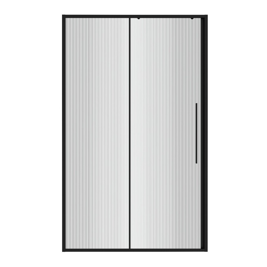 Дверь в нишу Niagara Nova NG-84-L11FHB (110х195) раздвижная(левая),черный матовый,стекло рифленое,1 место