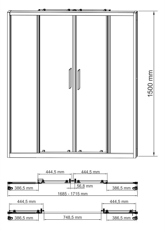 WasserKRAFT Lippe 45S02-170 170*150 шторка на ванну