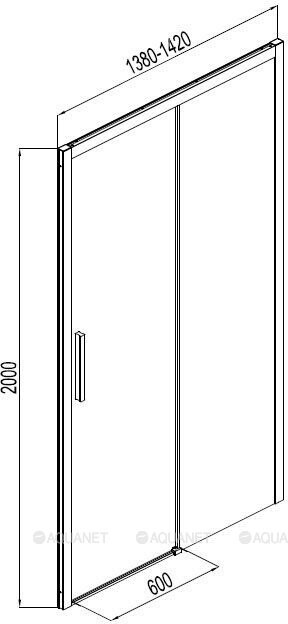 Aquanet Pleasure AE60-N-140H200U-BT душевые двери 140*200