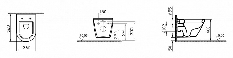 Vitra S50 5318B003-0850 унитаз подвесной c функцией биде