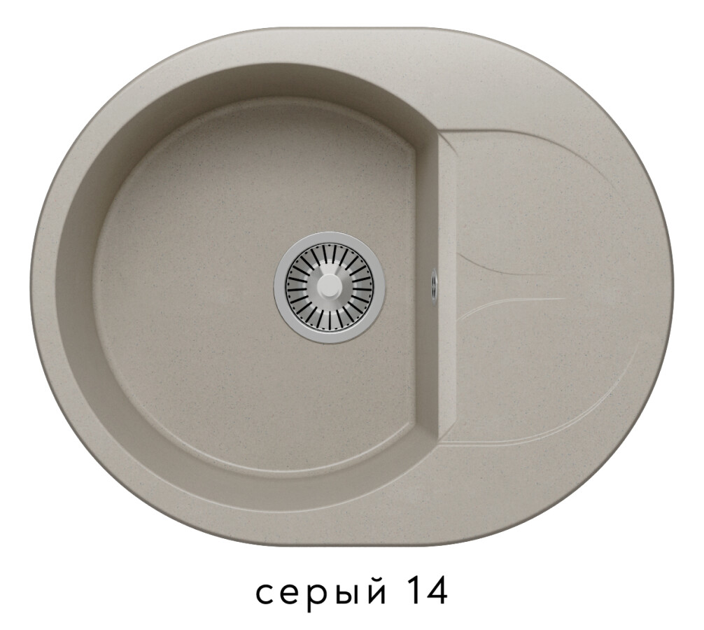 Polygran Atol-620 50*62 см мойка для кухни серый