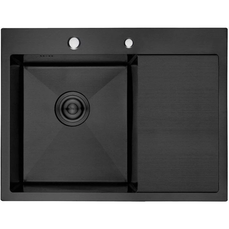 Мойка для кухни из нержавеющей стали Gerhans K35848B-L PVD Графит