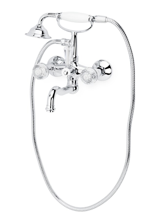 Смеситель для ванны с душевым комплектом Boheme Flora Хром 273-FL