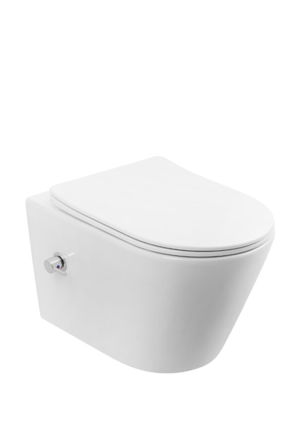 Унитаз подвесной с функцией биде Boheme Avva Белый матовый c крышкой, смыв Торнадо 973-SET-2-MW